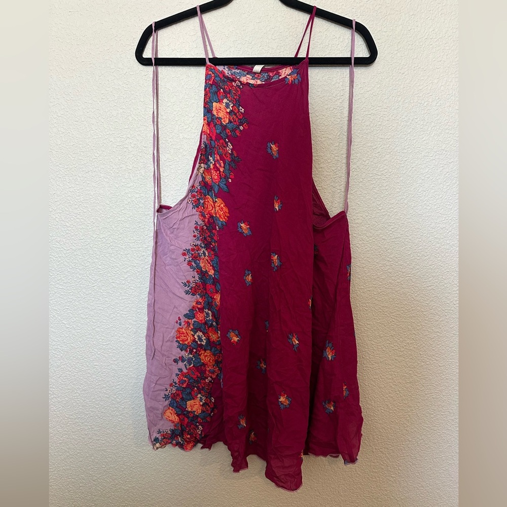 Free People Intimately Floral Dress in Pink and Blue